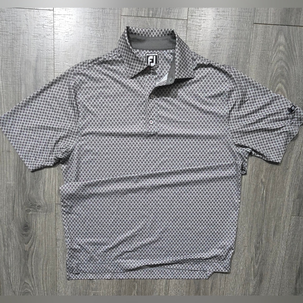 FootJoy: Gray Patterned Men's Polo Shirt